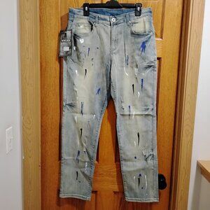 NWT WJWLSKB Men's Jeans Paint Splatter Style 603 Size 32